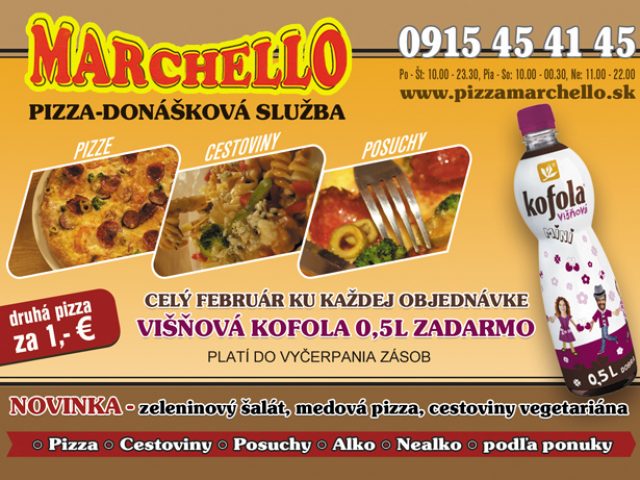 Marchello – pizza – donáška